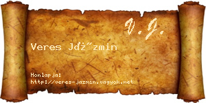 Veres Jázmin névjegykártya